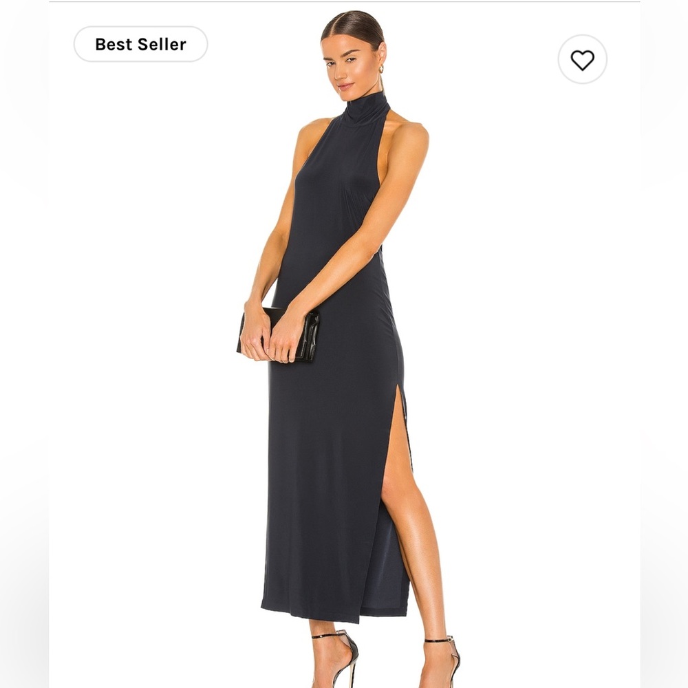Halter Turtle Side Slit Gown